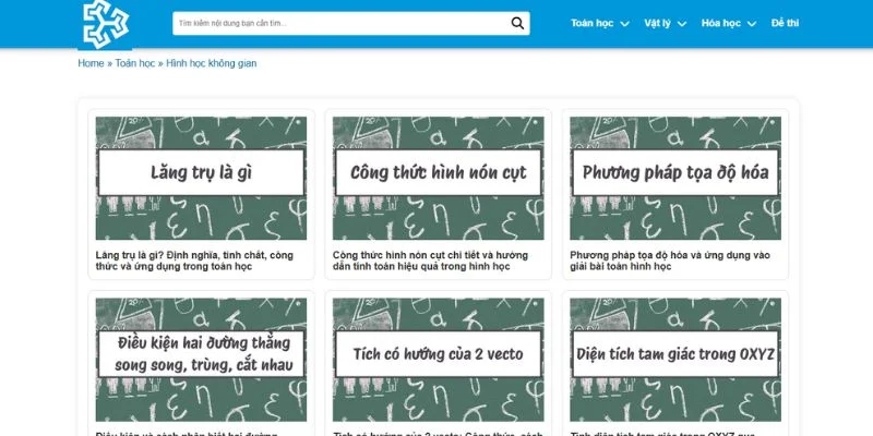 Học Thể Nào sở hữu kho bài giảng Toán học đa dạng