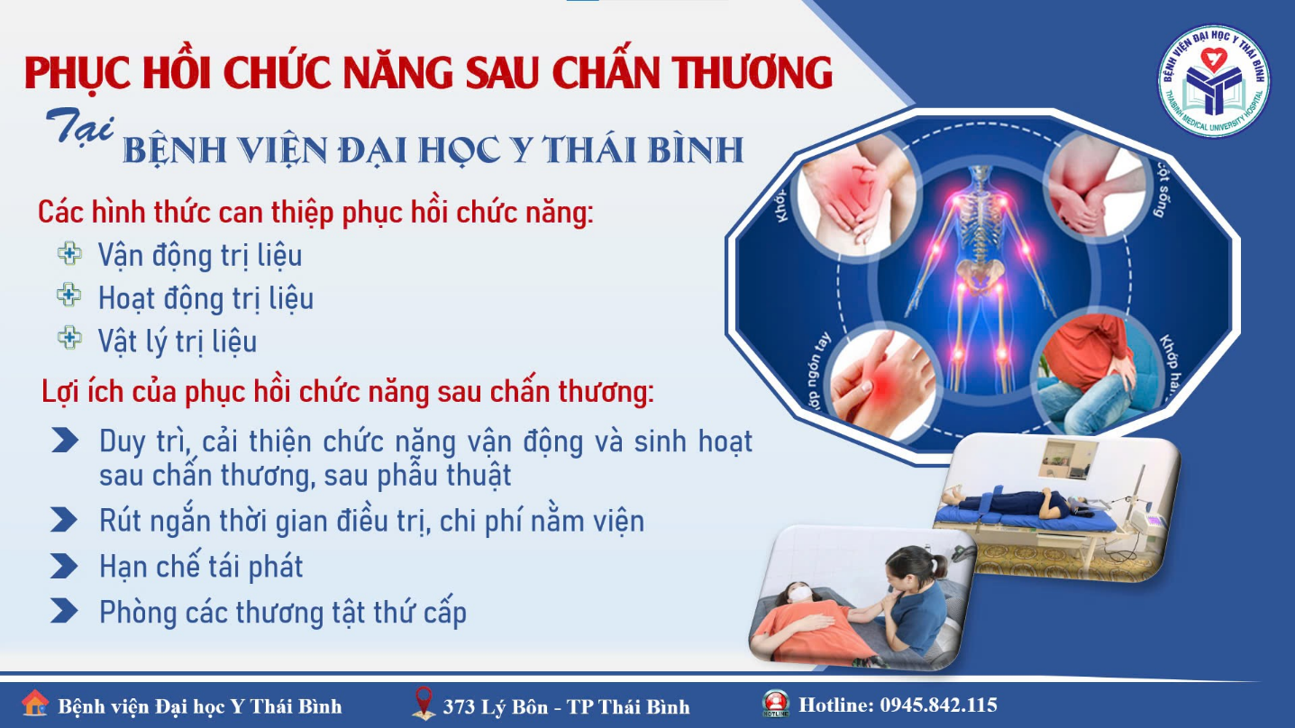 Quy trình vật lý trị liệu phục hồi chức năng sau chấn thương và phẫu thuật